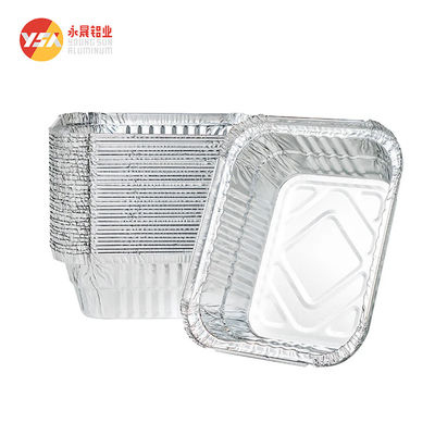 Custom Size Disposable Container Deep Aluminum Foil Tray Baking Cooking Heating Food Container