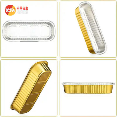 Gold Aluminum Foil Lunch Box Container 450ml 600ml Aluminum Foil Food Grade