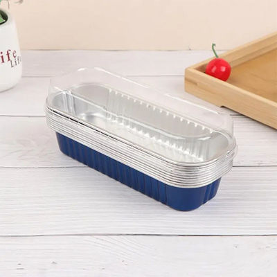7oz Smooth Wall Foil Cake Cup Disposable Baking Tray Rectangular Aluminum Foil Container
