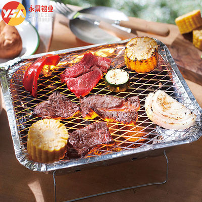 एक बार उपयोग BBQ ग्रिल पोर्टेबल लकड़ी के कोयले ग्रिल डिस्पोजेबल ग्रिल ट्रे