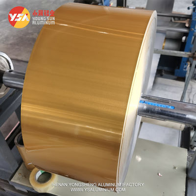 सुनहरा फ़ूड ग्रेड एल्युमिनियम फॉयल रोल चॉकलेट पैकेजिंग ताज़ा नमी रोधी
